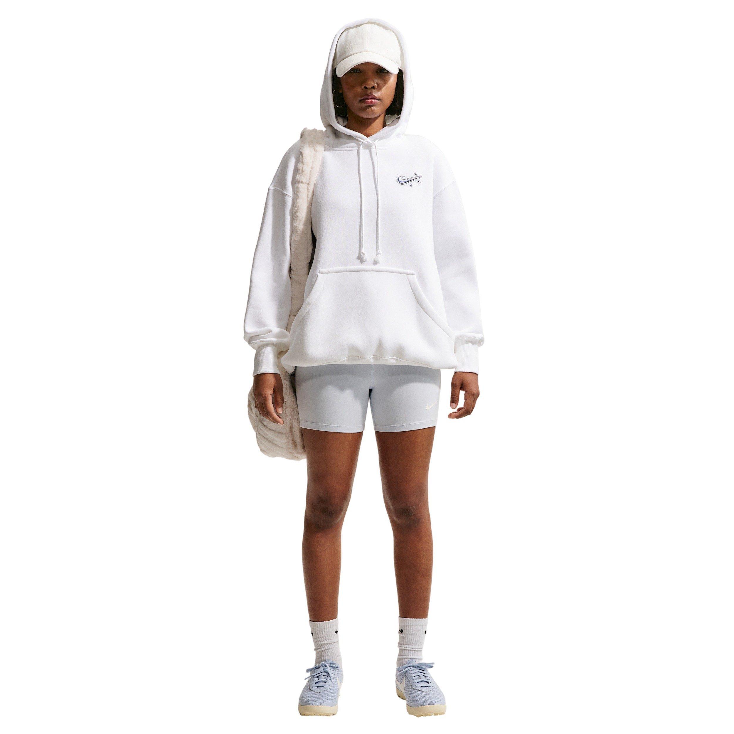 Nike Women's Sportswear Phoenix Fleece Airbrush Oversized Hoodie - WHITE/BLUE